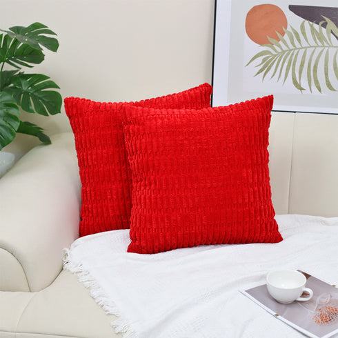 Corduroy Decorative Throw Pillow Covers Soft Boho Striped Modern Farmhouse Christmas Home Decor For Sofa Living Room Couch Bed